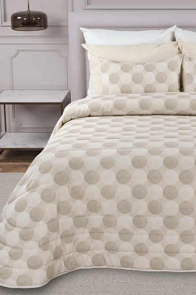 033080_bege_1 Edredão estampado bolas - Imagem 2