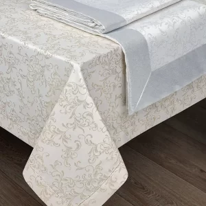 Toalha mesa jacquard lurex laura