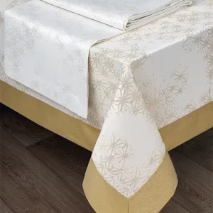 Toalha mesa jacquard lurex cibelle