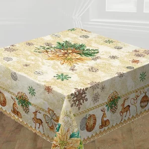 Toalha mesa jacquard azalia